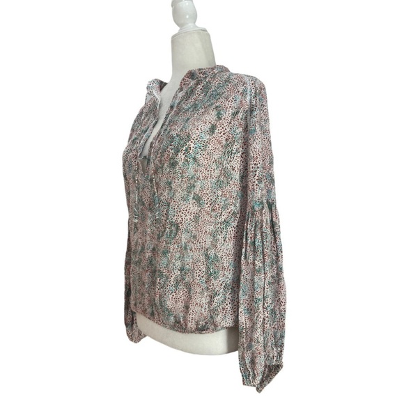 Poupette St. Barth Print Boho Top Blouse - Picture 13 of 13